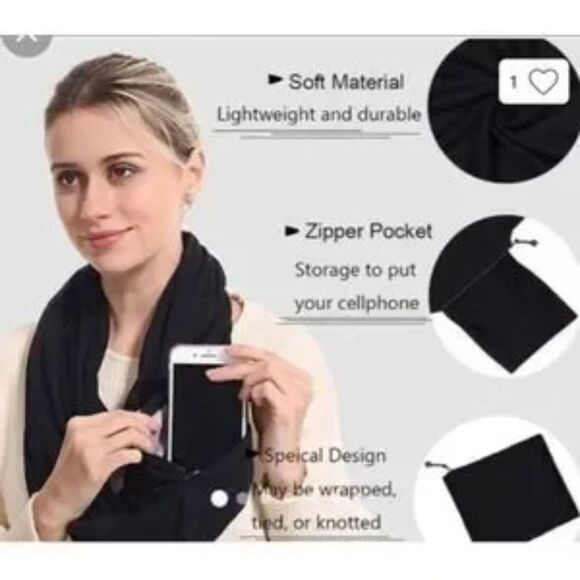 Beyond Yoga Pocket Infinity Scarf - Picture 2 of 5